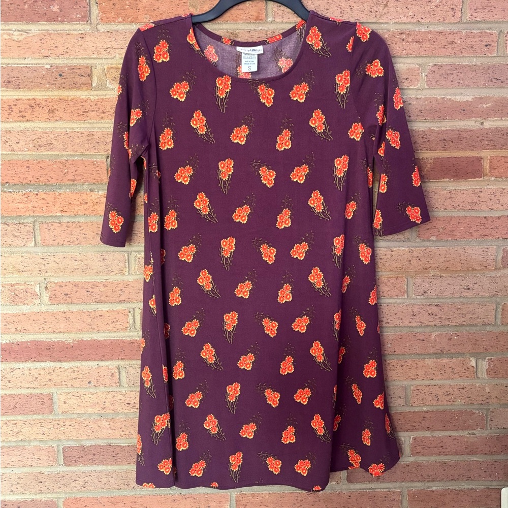 Natural Life Purple Floral Tunic Dress Women’s Size Small